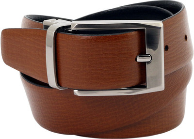 

Alaska Men Formal Tan, Black Genuine Leather Reversible Belt, Black;tan