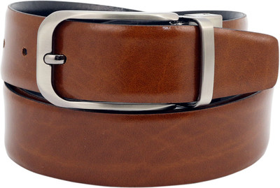 

Alaska Men Formal Tan, Black Genuine Leather Reversible Belt, Black;tan
