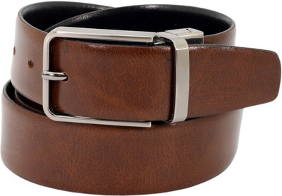

Alaska Men Formal Tan, Black Genuine Leather Reversible Belt, Black;tan