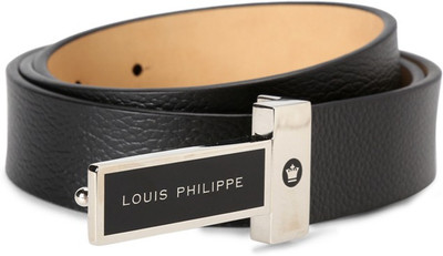 

Louis Philippe Men Black Genuine Leather Belt, Louis Philippe Men Formal Black Genuine Leather Belt