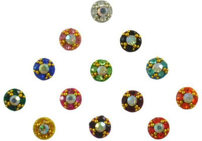 

Instabuyz Stylish Designer Forehead Multicolor Bindis(Fancy Bindi)