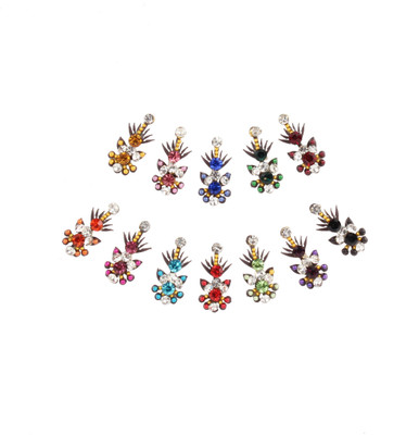 

Instabuyz Fancy bindi Forehead Multicolor Bindis(Medium)