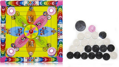 

GLS Kids Carrom Board With Coins (Ludo At Back Side) - Small Board Game