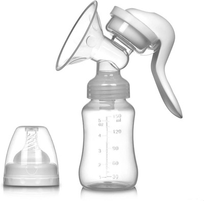 

Crew4 Silicon Breast Feeding Pump Milk Bottle Nipple for Baby - Manual(Transperent)