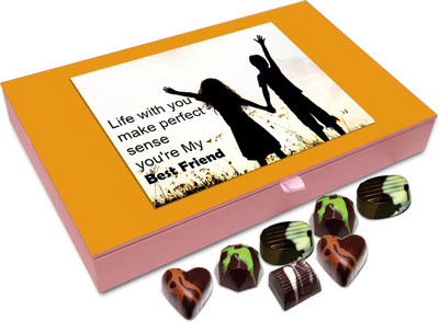 

Chocholik Friendship Gift - Best Friend Makes Life Perfect - 12Pc Truffles(144 g)