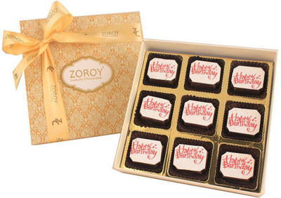 

Zoroy Luxury Chocolate Happy Birthday box of 9 Fudges(95 g)
