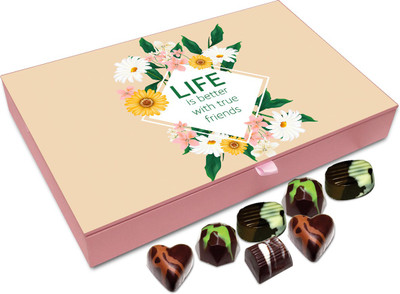 

Chocholik Friendship Gift - Life Is Better With True Friends - 12Pc Truffles(144 g)