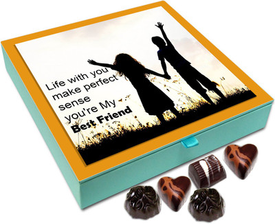 

Chocholik Friendship Gift - Best Friend Makes Life Perfect - 9Pc Truffles(108 g)