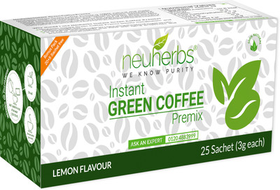 

Neuherbs Instant Green Coffee Premix with Lemon Flavour for Weight Management (20+5 Sachet) Instant Coffee(75 g, Green Coffee Flavoured)