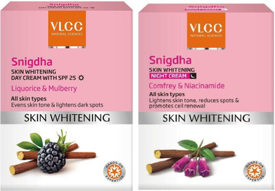 

VLCC Snigdha Skin Whitening Day Cream SPF 25 (50g) + Night Cream (50g)(Set of 2)