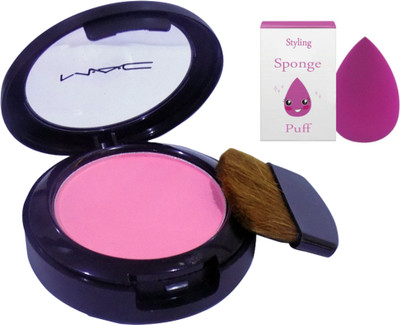 

styling sponge puff with Mac pink shade blusher(Set of 2)