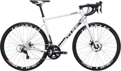 

Cube Attain Pro Disc 700x23C SORA Bike For Adults White&Black 53CM 700C T Road Cycle(18 Gear, Multicolor), Black;white