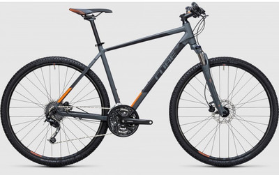 

Cube Curve Pro Front Suspension Dual Disc Brake Bike For Adults Grey&Orange 46CM 28 T Mountain Cycle(27 Gear, Multicolor)