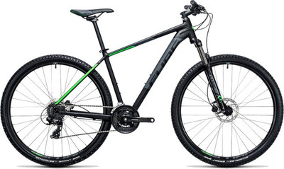 

Cube Aim Pro Front Suspension Disc Brake Bike For Adults Black&Green 29 T Mountain Cycle(24 Gear, Multicolor)