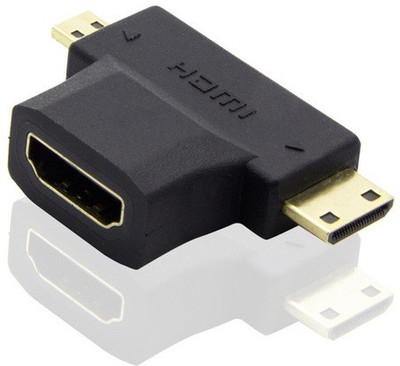 

smacc Mini HDMI / Micro HDMI to HDMI Adapter(camera, tv, computer, tablet, Black)