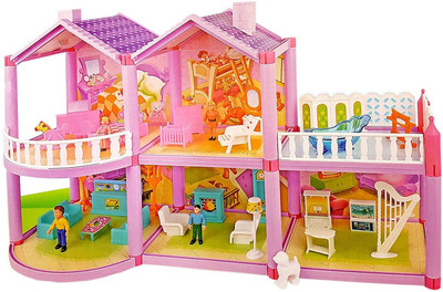 

Toyshine DIY 127 Pcs Doll House Creative Edition, Accessories Included(Multicolor)