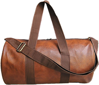 

Muccasacra Combo of Weekender Duffel Gym Bag with 3 compartments (Tan & Black) Gym Bag(Brown)