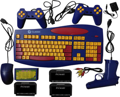 

PTCMart 8 bit tv video game na GB with 48 In 1 Games Like Educational Games , Keyboard Typing , English Editor(Multicolor)