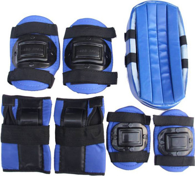 

GLS Skating & Cycling Safety Guards Kit For Head Knee Elbow & Palm - Blue Skating Guard Combo(M, Blue)