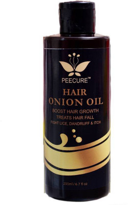 

Peecure Hair Food Onion Hair Growth Oil (2PACK) - Nourishing Hair Fall Treatment with 100% Real Onion Extract, Argan Oil, Jojoba Oil, Bhringraj, Shea Butter, Mango Butter and More - Intensive Hair Fall Dandruff Treatment Hair Oil (200 ml) Hair Oil(200 ml)