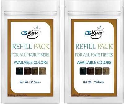 

Osking Hair Building Fibers Refill Pack 110 Pack Of 2 (Hair Loss Concealer) Black(220 g)