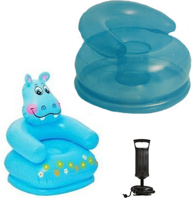 

Speoma BLUE ANIMAL CHAIR,LIGHT GREEN PLAIN CHAIR AND AIR PUMP INFLATABLE TOYS FOR KIDS Inflatable Sofa/ Chair(Multicolor)