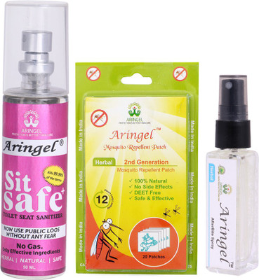 

Aringel Mosquito Repellent Patch 2nd Gen (Pack of 20 Pcs),Afterbite,Sit Safe - Toilet Seat Sanitizer(Pack of 3)
