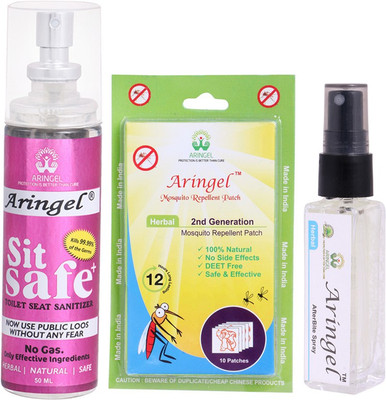 

Aringel Mosquito Repellent Patch 2nd Gen (Pack of 10 Pcs),Afterbite,Sit Safe - Toilet Seat Sanitizer(Pack of 3)