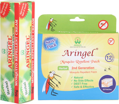 

Aringel Mosquito Repellent Patch 2nd Gen (Pack of 50 Pcs) , Afterbite ,Mosquito Repellent Cream(Pack of 3)