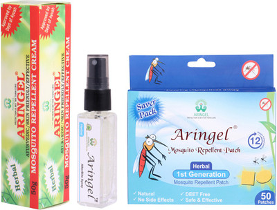 

Aringel Mosquito Repellent Patch 1st Gen (Pack of 50 Pcs) , Afterbite ,Mosquito Repellent Cream(Pack of 3)
