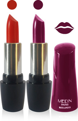 

Medin paris ultra hd elegant colors matte lipstick cosmetics makeup 007 serires femina09 set of 2 color(red magneta)