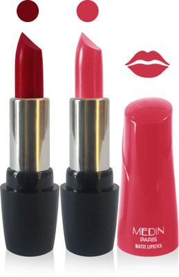 

Medin paris ultra hd elegant colors matte lipstick cosmetics makeup 007 serires femina09 set of 2 color(maroon l carrat)