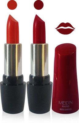 

Medin paris ultra hd elegant colors matte lipstick cosmetics makeup 007 serires femina09 set of 2 color(red maroon)