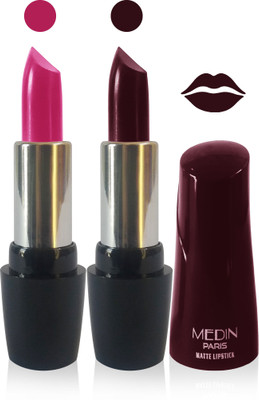 

Medin paris ultra hd elegant colors matte lipstick cosmetics makeup 007 serires femina09 set of 2 color(magenta hot chocolate)