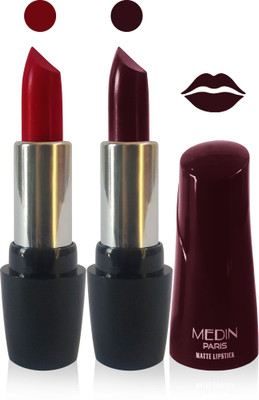 

Medin paris ultra hd elegant colors matte lipstick cosmetics makeup 007 serires femina09 set of 2 color(maroon hot chocolate)