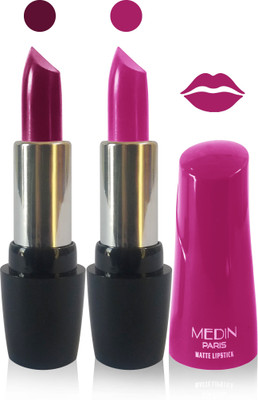 

Medin paris ultra hd elegant colors matte lipstick cosmetics makeup 007 serires femina09 set of 2 color(magenta d purple)