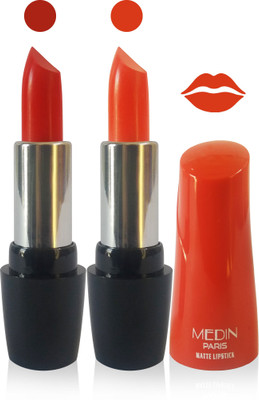 

Medin paris ultra hd elegant colors matte lipstick cosmetics makeup 007 serires femina09 set of 2 color(red orange)