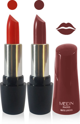 

Medin paris ultra hd elegant colors matte lipstick cosmetics makeup 007 serires femina09 set of 2 color(red brown)