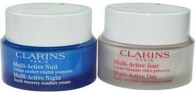 

Clarins MultiActive Travel Set MultiActive Day Early Wrinkle Correction Cream MultiActive Night Youth Recovery Comfort Cream(50 ml)