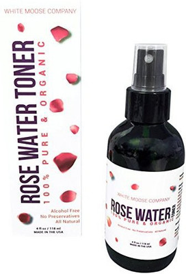 

White Moose New Organic Rose Water Toner For Toning Face And Soothing Skin(118.3 ml)