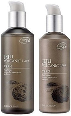 

The Face Shop Jeju Volcanic Lava Pore Toner & Emulsion Set Matte Skincare(100 ml)