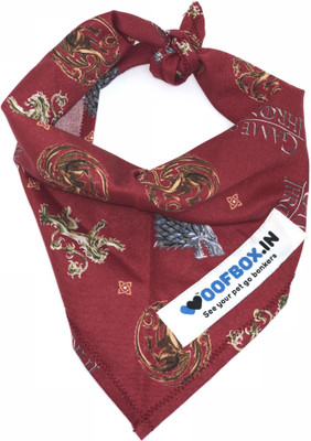 

WoofBox Bandana for Dog(Red, Brown