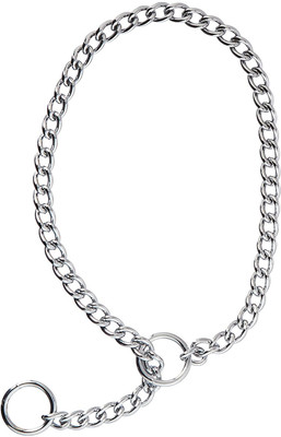 

Sicons Dog Choke Chain Plain Silver Length 1.5 feet No.12 (Small) 45 cm Dog Chain Leash(Silver)