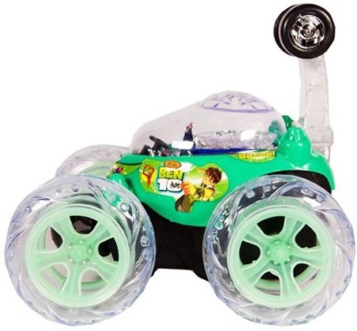 

Shy Products Rechargeable STUNT Racer Remote Control Car Kids Toys Battery Operated RC Music(Green)