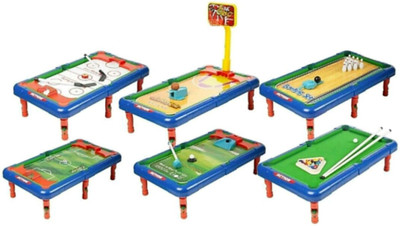 

YAMAMA 6 in 1 Action Table Outdoor Indoor Sports Toys with Multiple Gaming Accessories