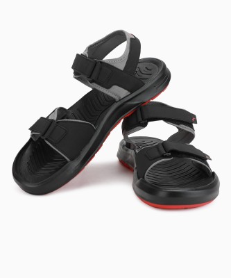 

Puma Men Black-QUIET SHADE-High Risk Red Sports Sandals