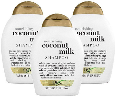 

OGX Nourishing Coconut Milk Shampoo 13 Ounce (Pack of 3)(385 ml)