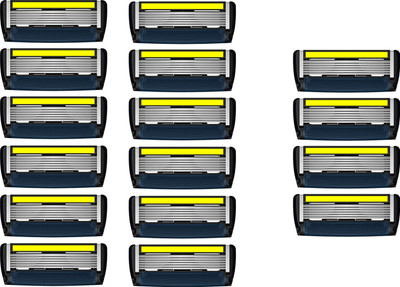 

LetsShave Pace 6 Pro Replacement Cartridges – Pack of 12 Blades + Pack of 4 Blades(Pack of 15)