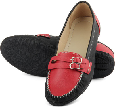 

Tashi Red Black Smart Loafers For Women(Black