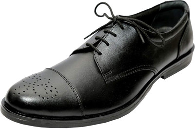 

hidekraft Genuine Leather Formal Mens Shoes Lace Up For Men(Black
